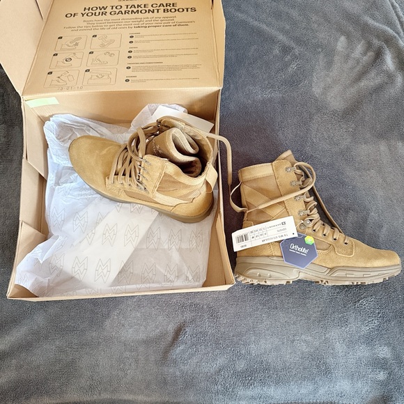 Men's combat Tan Tactical Boots - Picture 2 of 11